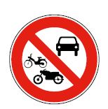 Panneau d'accès interdit aux véhicules à moteur - B7b_0