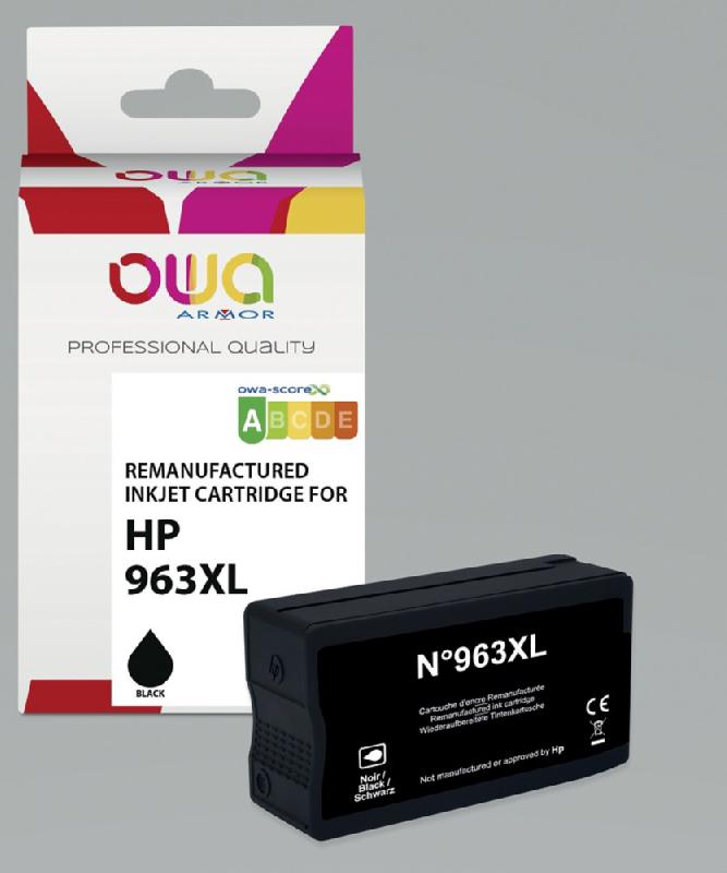 OWA K20884OW Cartouche d'encre remanufacturée compatible HP 963XL - Noir_0
