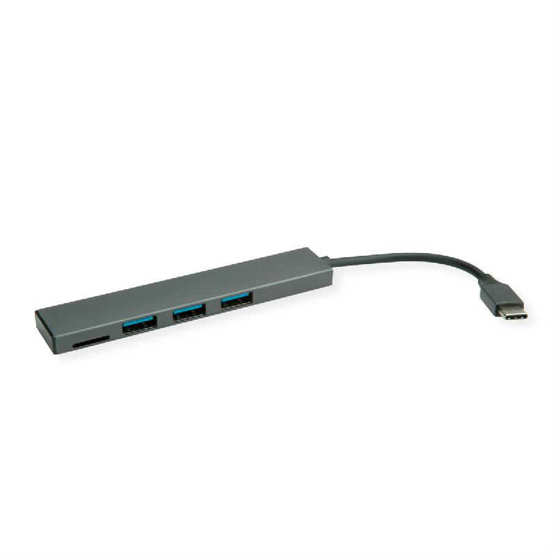 ROLINE Hub USB 3.2 Gen 1, 3 ports, type C, 1 port Cardreader_0