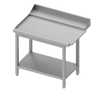 Table de sortie inox  à gauche avec étagère pour lave-vaisselle STALGAST 1400x750x880 soudée - 9310057140S_0