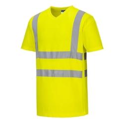 Portwest - Tee-shirt col en V avec empiècements latéraux en maille aérée Orange Taille L - L 5036108361588_0