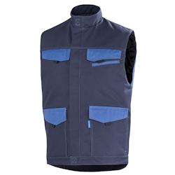 Cepovett - Gilet de travail sans manches matelassé FACITY Bleu Marine / Bleu Roi Taille L - L bleu 3603622184195_0