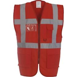 Gilet multifonction haute visibilité  rouge T.L Yoko - L rouge polyester 6933883201902_0