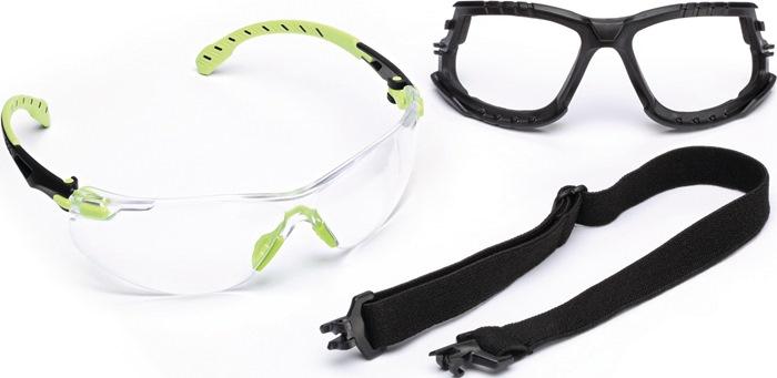 Lunettes de protection Solus™ 1000-Set EN 166, EN 170, EN 172 branches vertes, verres transparents polycarbonate 3M_0