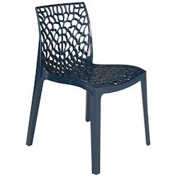 METRO PROFESSIONAL Chaise de terrasse Saphir, empilable, plastique,  56.5 x 55 x 81 cm, bleu pétrole - bleu plastique polypropylène 4337182212744_0