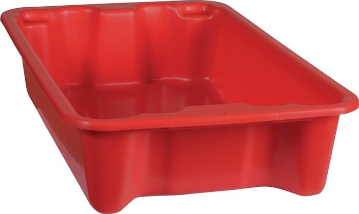 Bac gerbable-emboîtable PP rouge L590xl380xH135mm_0