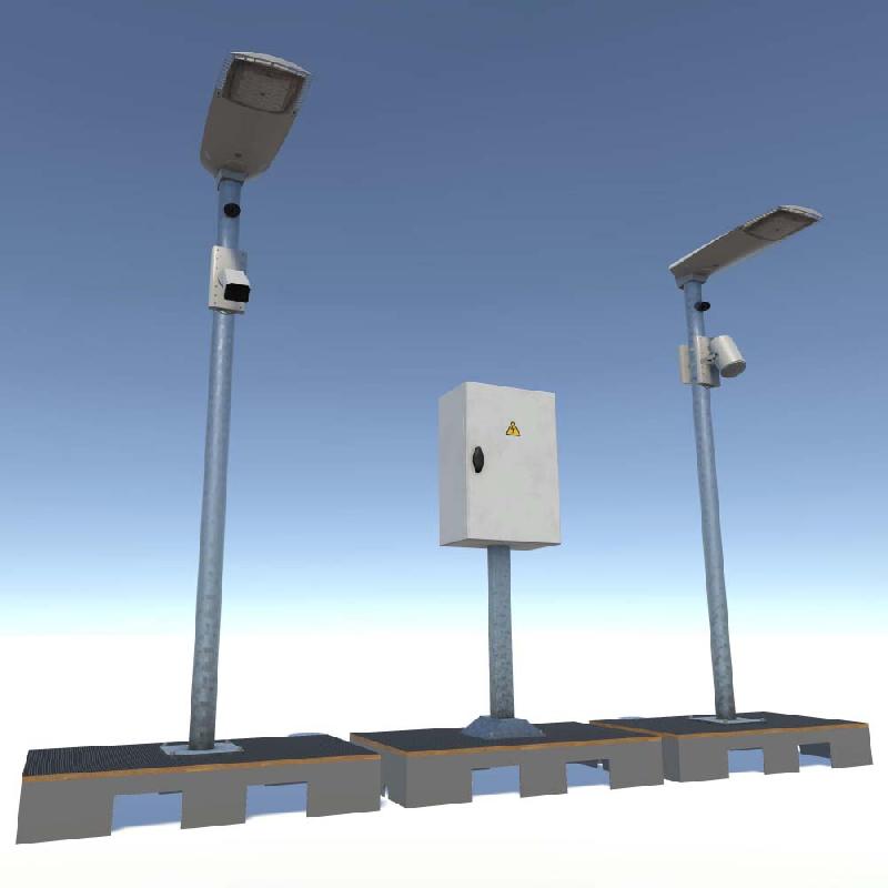 ECLAIRAGE-CONNECTE | Eclairage connecté 2 lampadaires LED Dali et armoire électrique_0