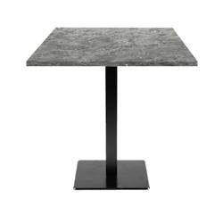 Restootab - Table 70x70cm - modèle Milan marbre nabu - gris fonte 3760371511464_0