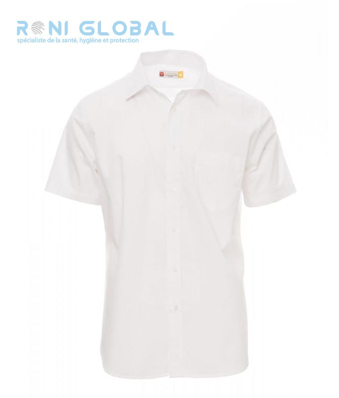 CHEMISE DE TRAVAIL HOMME MANCHES COURTES, COUPE DROITE EN COTON 1 POCHE- SPRING PAYPER_0