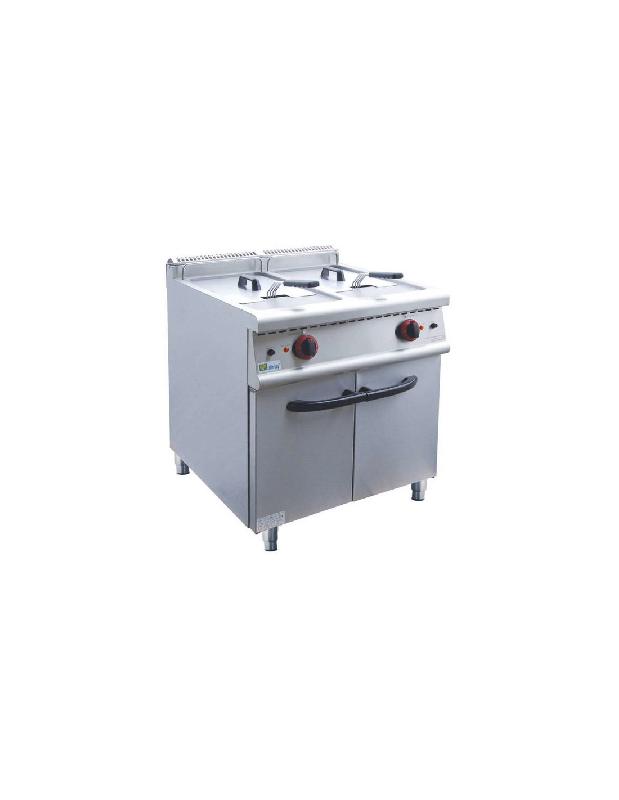 Friteuse électrique sur placard - 2x20 litres - Acier inoxydable - Gamme TOP 700 - Référence JZH-TC-2_0