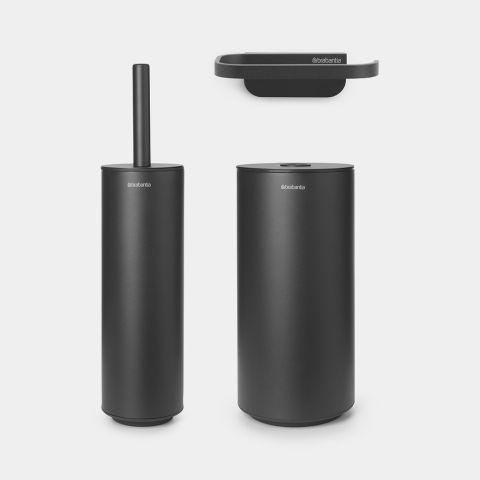 Brabantia MindSet Accessoires de toilettes Lot de 3 -Mineral Infinite Grey UGS303906_0