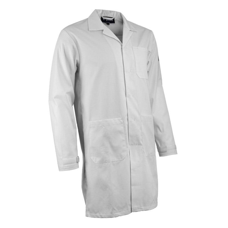 Blouse ESD - TARANIS - 65% Polyester/33% Coton/2% Fibre antistatique 195g/m2 - Blanc - COVERGUARD | 5TRB010_0