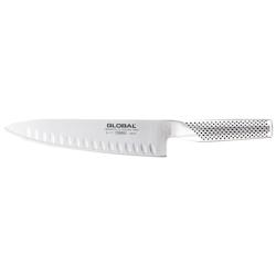 Global série G77 couteau de cuisine alvéolé longueure utile 20 cm - gris inox G77_0