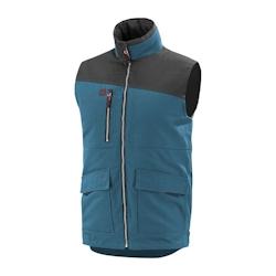 Lafont - Bodywarmer de travail mixte sans manches HAMMER Bleu Pétrole / Gris Foncé Taille M - M bleu 3609705677882_0