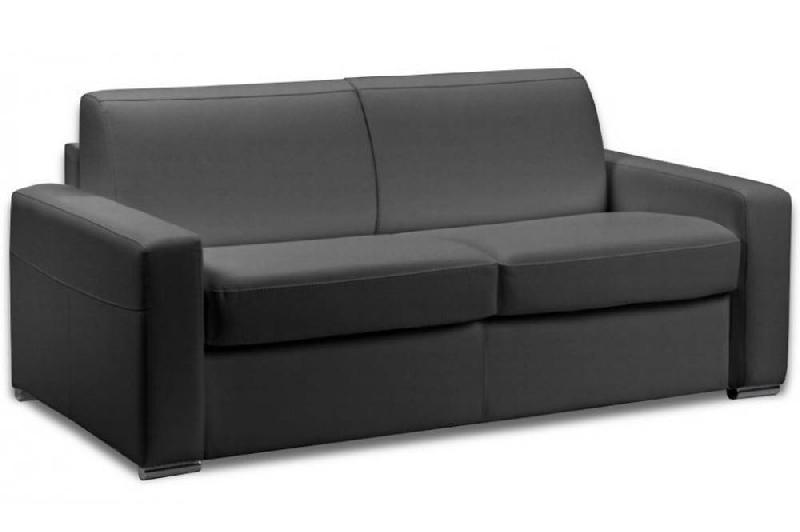 CANAPÉ CONVERTIBLE 2-3 PLACES EXPRESS MASTER COUCHAGE 120CM TWEED GRAPHITE MATELAS 18CM SOMMIER LATTES RENATONISI_0