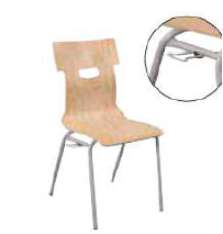 Chaise coque bois confort ast 4 pieds ø 20 accrochable t6_0