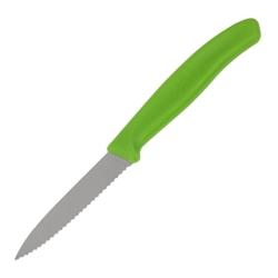 Couteau d'office lame dentée bout pointu Victorinox vert 80mm - vert CP841_0