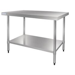 Table de travail Gastronoble Vogue avec étagère 90 x 70cm - inox GJ501_0