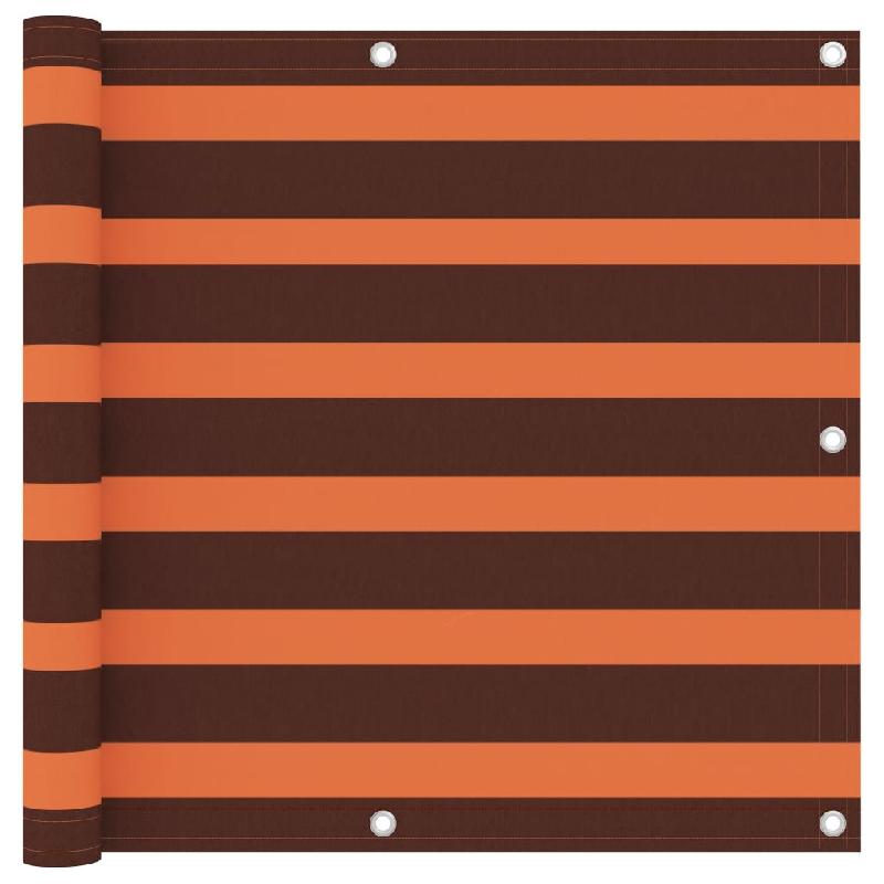 ÉCRAN DE BALCON BRISE PARE VUE PROTECTION CONFIDENTIALITÉ 90 X 400 CM TISSU OXFORD ORANGE ET MARRON 02_0010325_0