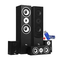 Pack enceinte  Home-Cinéma - Evidence Acoustics EA850-BK - 5 enceintes 850W - Bass Reflex+ Clé USB 32G - 3666638044990_0