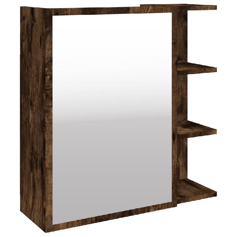 ARMOIRE À MIROIR DE SALLE DE BAIN 62,5 X 20,5 X 64 CM CHÊNE 02_0006722_0