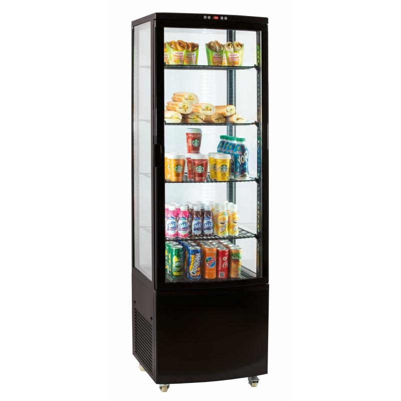 Vitrine réfrigérée positive - capacité 235 litres - coloris noir - cvr235ln - CASSELIN_0