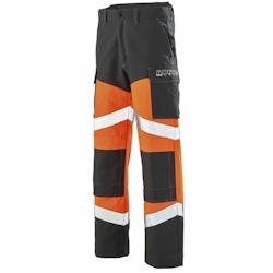 Cepovett - Pantalon résistant à la flamme en polyester majoritaire SILVER TECH 260 Orange / Gris Taille XS - XS 3603622382584_0