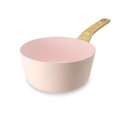 Menastyl - Casserole Rose 18cm En Aluminium Induction Poignee Effet Bois - 3256391031407_0