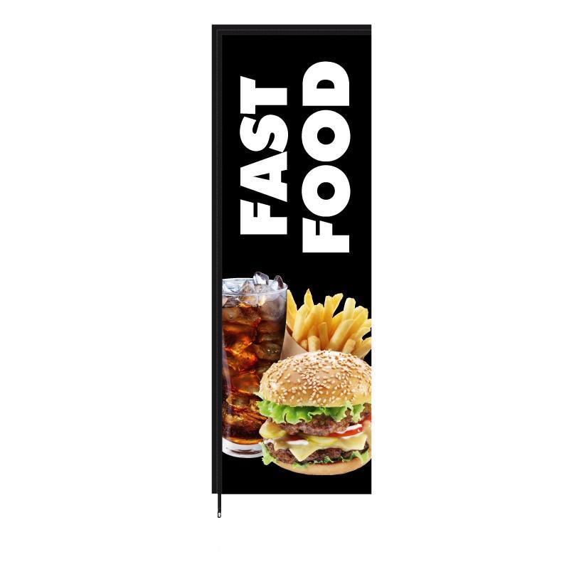 Voile publicitaire en tissu - Fast Food / Snack_0