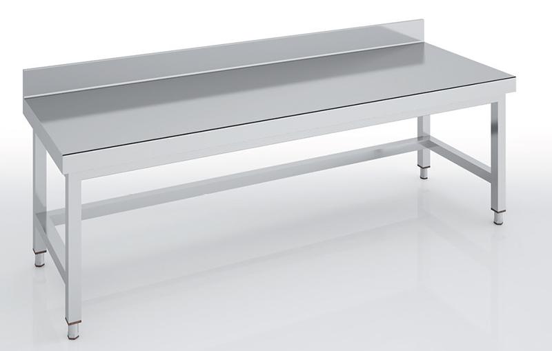 Table soubassement adossée en inox 1600x600x600 avec renfort - MMSBD60-160_0