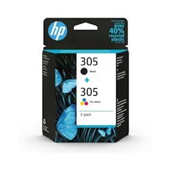 Hp 305 Pack De 2 Cartouches Dencre Noire Et Trois Couleurs Authentiques 6zd17ae - 0195161166969_0