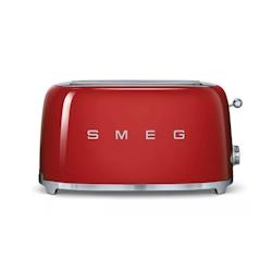 Grille-pain Toaster 2 Fentes 1500w 4 Tranches Rouge Années 50 Usage Non Intensif Smeg - rouge 3665476939055_0