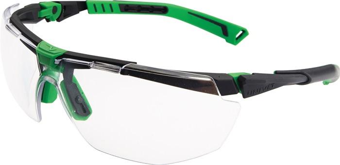 Lunettes de protection 5X1030000 EN 166, EN 170 FT KN branches gris foncé/vert, verres transp. Polycarbonate UNIVET_0