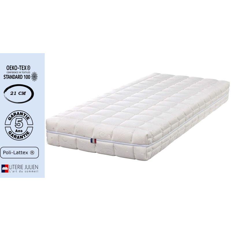 Matelas + Alèse 90x200 x 18 cm - Ferme - Aertech+ 30 Kg/m3 HR Dernière  Génération - Très Respirant