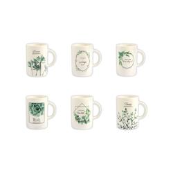 Mugs Botanique de 40 cl en porcelaine  x6 - Shopdeschefs - 8003512750168_0