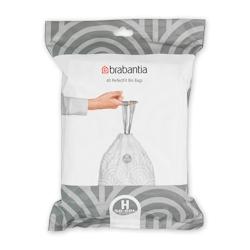 Distributeur de 40 sacs poubelle 50-60 l code H -  Blanc Rectangle Plastique Brabantia 0.1x60 cm - blanc plastique 8710755138744_0
