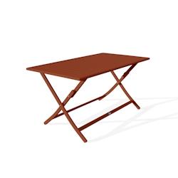 CITY Garden Table de jardin pliante en aluminium terracotta - MARIUS - rouge aluminium MARIUS-TB140-TERRA_0