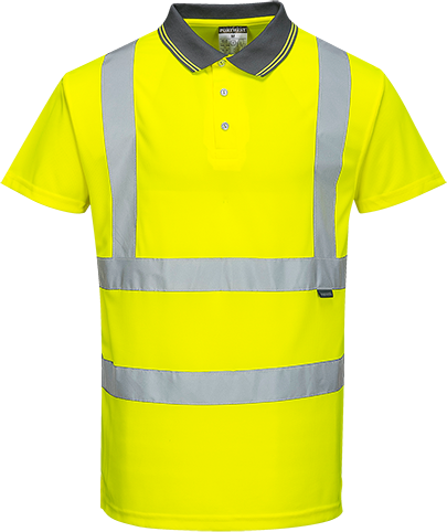 Polo hi-vis manche courte jaune s477, xxl_0