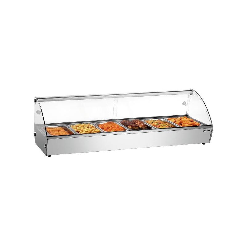 Présentoir inox chauffant 6 x GN 1/3 (P)40 mm, 800 W, 220 V - MONO_0