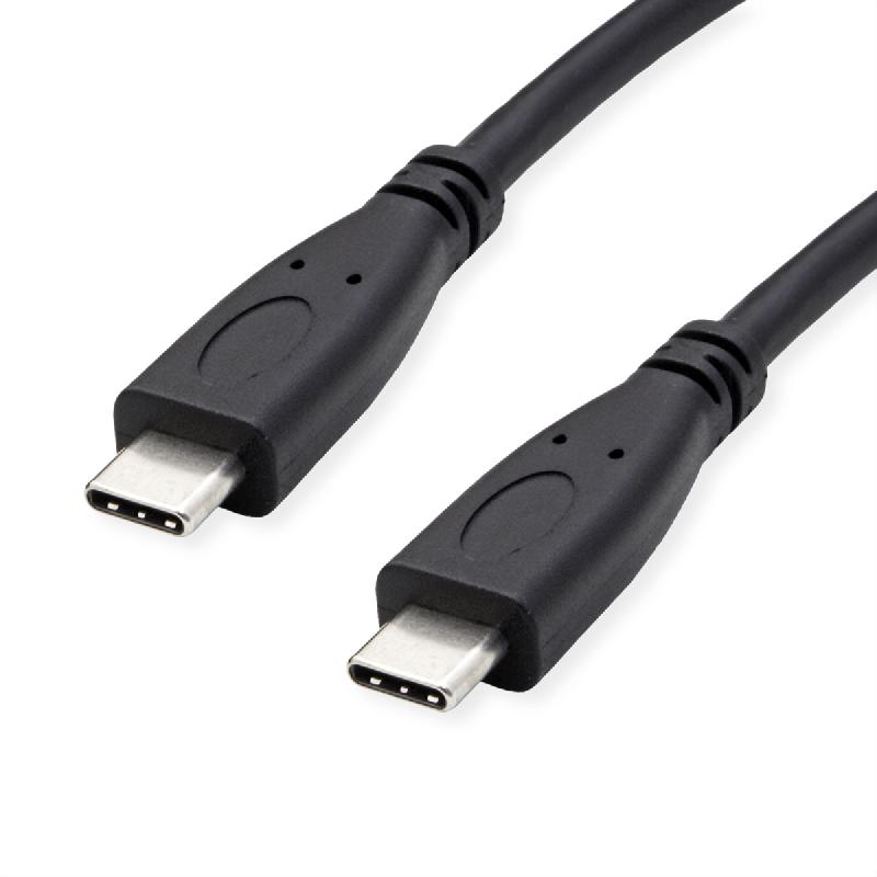 ROLINE GREEN Câble USB 3.2 Gen 2, avec PD (Power Delivery), avec Emark, C-C, M/M, noir, 1 m_0