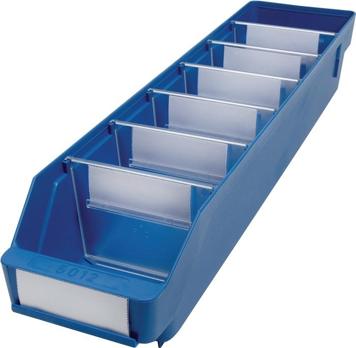 Boîte pour étagère L500xl120xH95mm bleue PP_0