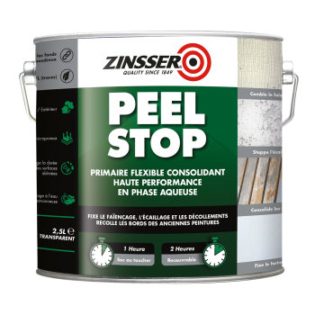 Primaire consolidant flexible - Séchage rapide, incolore, intérieur/extérieur - Réf. AG02754 Zinsser Peel Stop ZINSSER_0