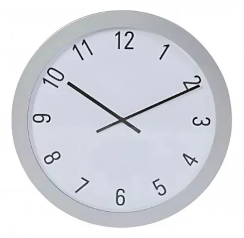 Horloge murale ronde diamètre 60cm - coloris gris métal_0