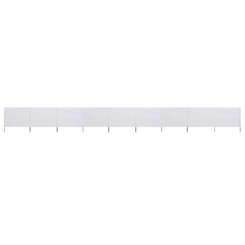 BRISES-VUE PARAVENT 9 PANNEAUX TISSU 1200 X 120 CM BLANC SABLE 02_0008855_0