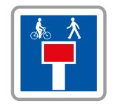 Panneau de signalisation indication: Impasse uniquement accessible par les piétons et les cyclistes - C13d_0