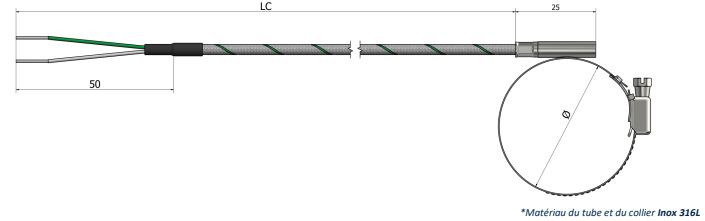 Thermocouple de surface Collier de serrage (Type 1) - TS41_0