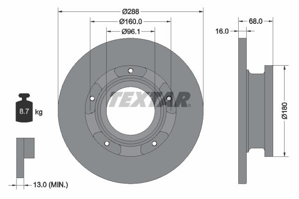 DISQUE DE FREIN TEXTAR 93260700_0