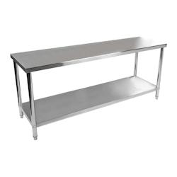 Royal Catering table de travail cuisine professionnelle acier inoxydable 200 x 60 cm 14_0003689 Helloshop26_0