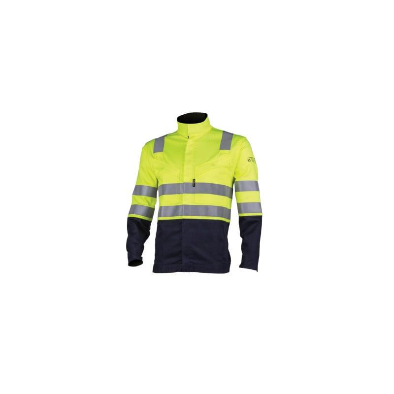 Veste - THOR - 78% Coton/20% Polyester/2% Fibre antistatique 300g/m2 + Bandes - Jaune HV/marine - COVERGUARD | 8MTHJY_0