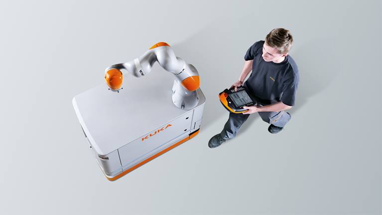 Robot mobile autonome et flexible adapté aux espaces restreints - KMR iiwa de KUKA_0